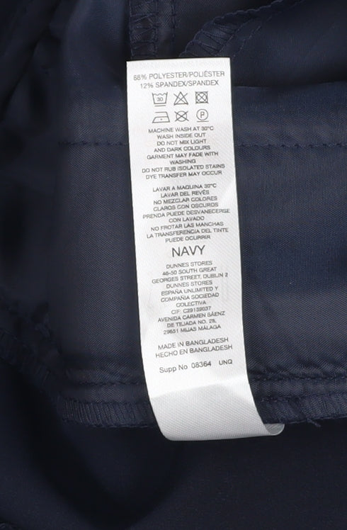 Savida Women's Navy Blue Size 16 Straight Leg Stretch Trousers
