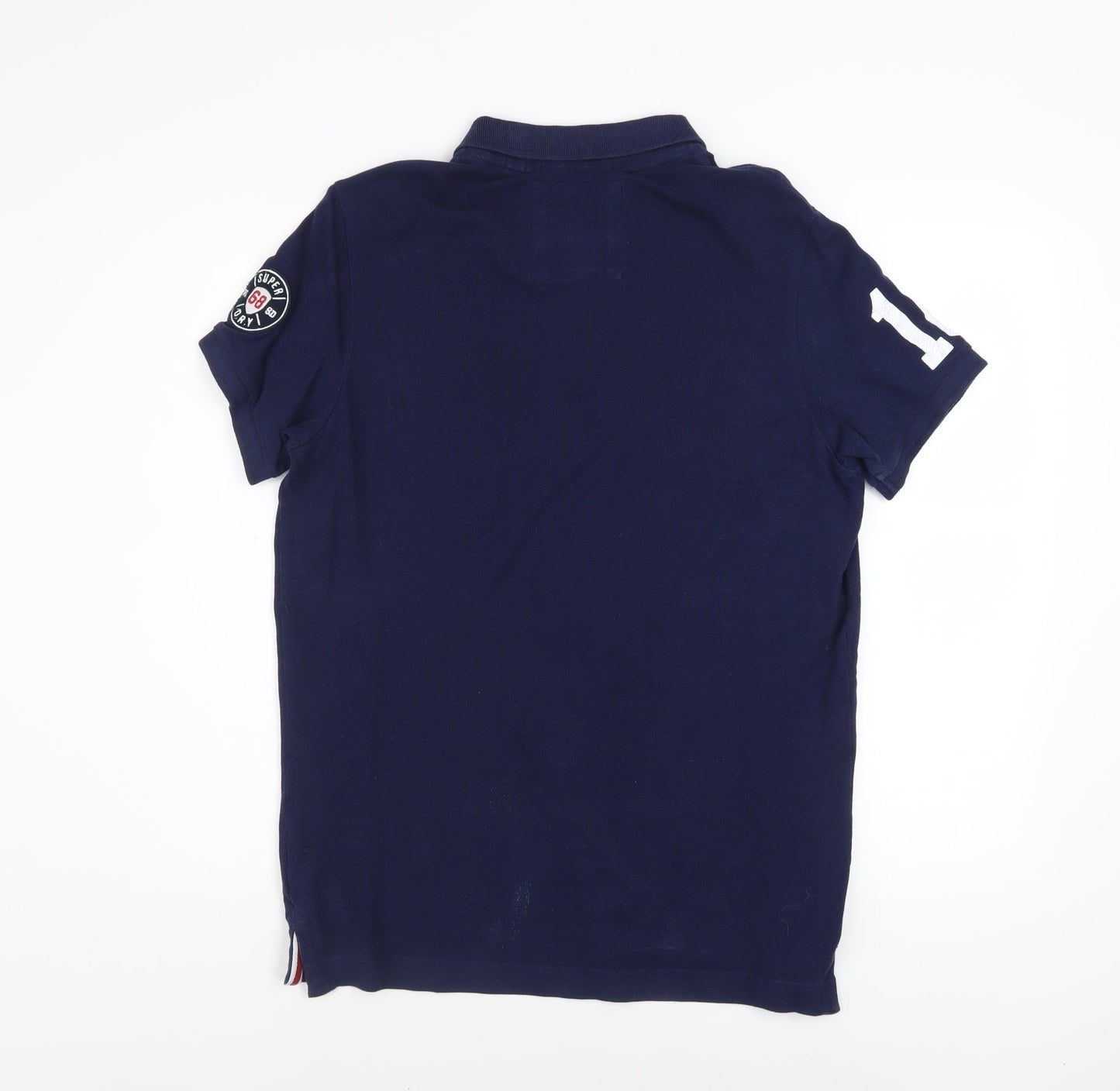 Superdry Men’s Blue XL Classic Pique Polo Shirt Embroidered Logo