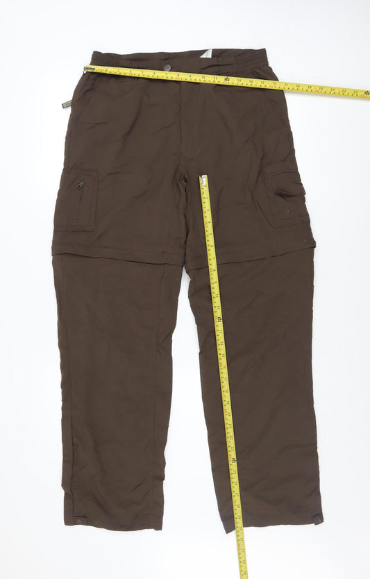 Columbia Men's Brown Cargo Convertible Trousers Size M