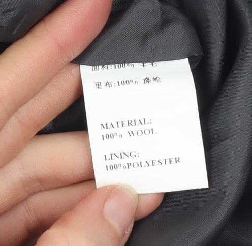 Sino Women's Grey Wool Pencil Skirt UK 12 Knee Length Workwear