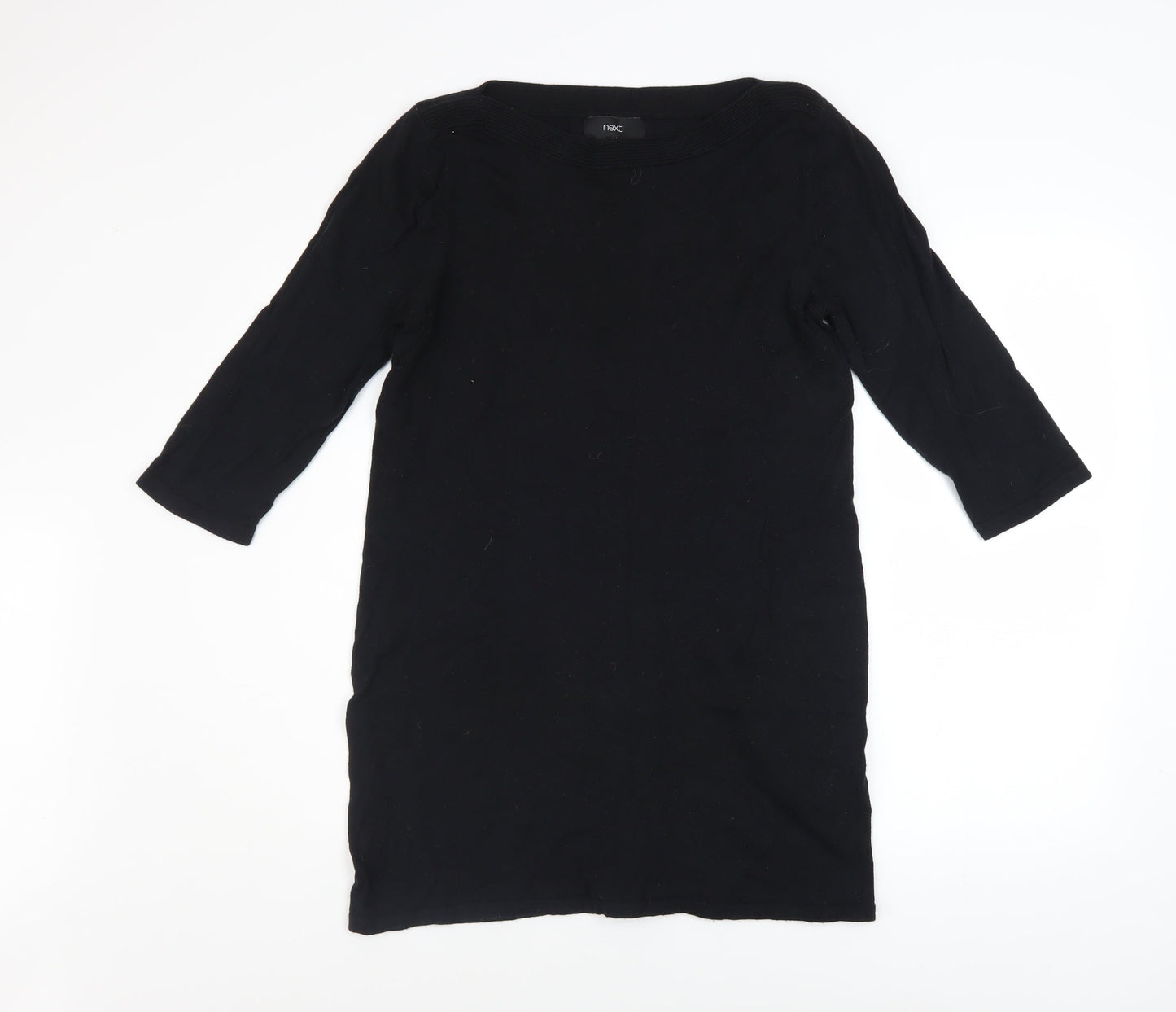 Next Women Black Size 14 Shift Knee Length 3/4 Sleeve Dress