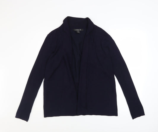 89th & Madison Women's Blue Knit Cardigan Size M Long Sleeve Open Front