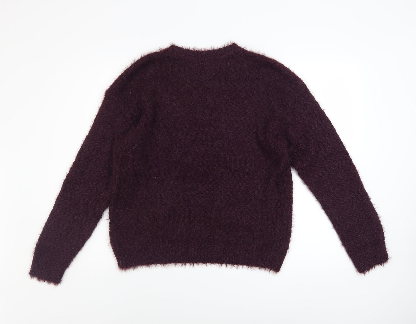 Marks and Spencer Women’s Purple Chunky Knit Pullover Jumper M