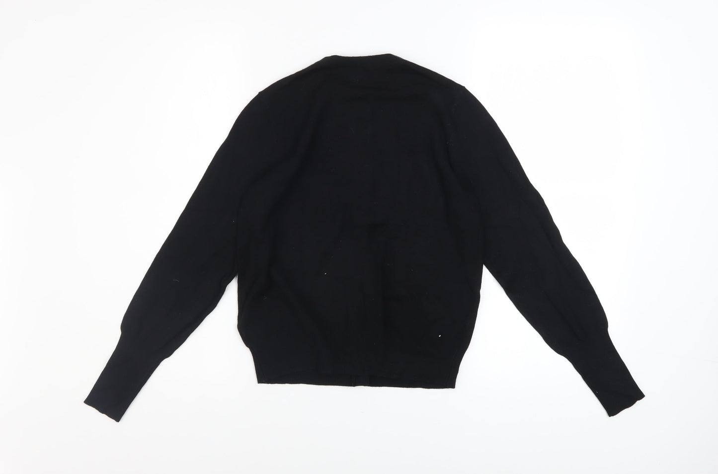 Marks and Spencer Women's Black Crew Neck Cardigan Size 8