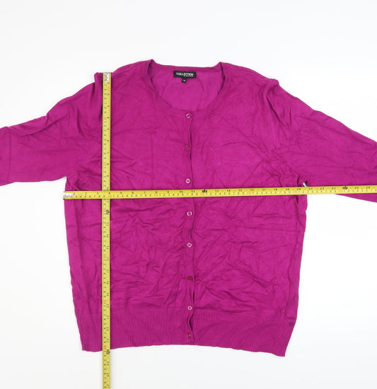 Debenhams Women's Purple Long Sleeve Cardigan Size 18