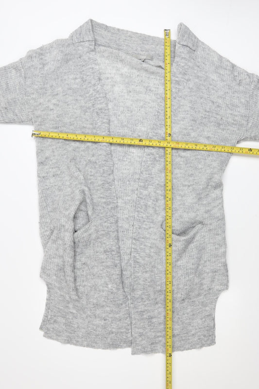 Next Women’s Grey Chunky-Knit Open Cardigan Size 12
