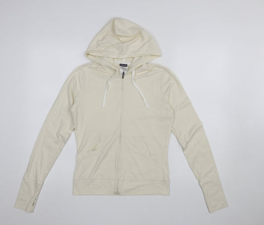 Patagonia Women's Ivory Full Zip Hoodie Size S Organic Cotton Blend