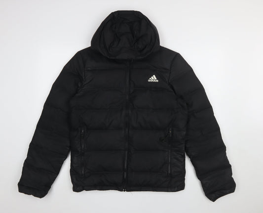 Adidas Men's Black Hooded Puffer Jacket Size S Winter Down