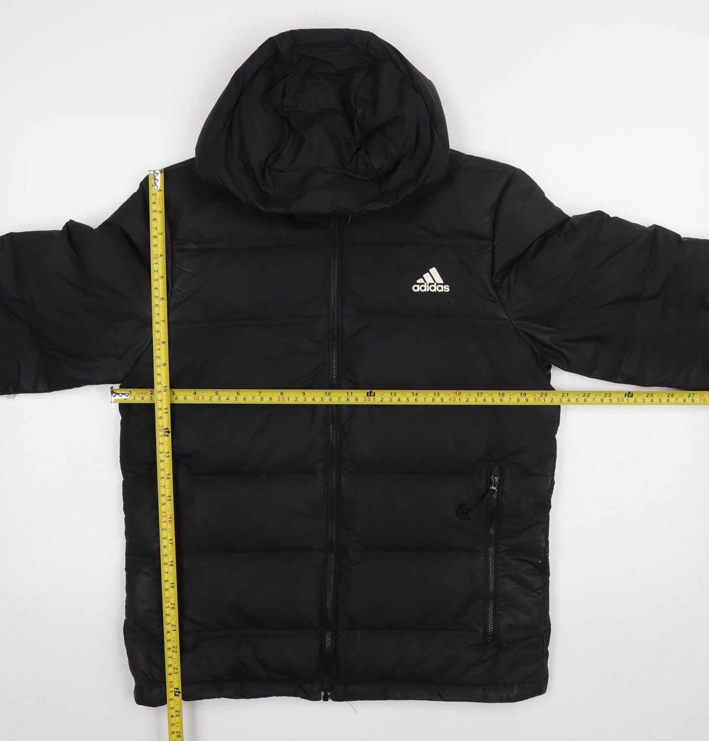 Adidas Men's Black Hooded Puffer Jacket Size S Winter Down