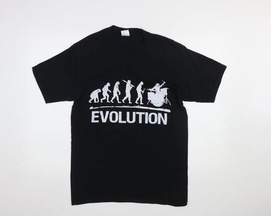 Port & Company Men's Black Evolution Graphic Music T-Shirt Medium