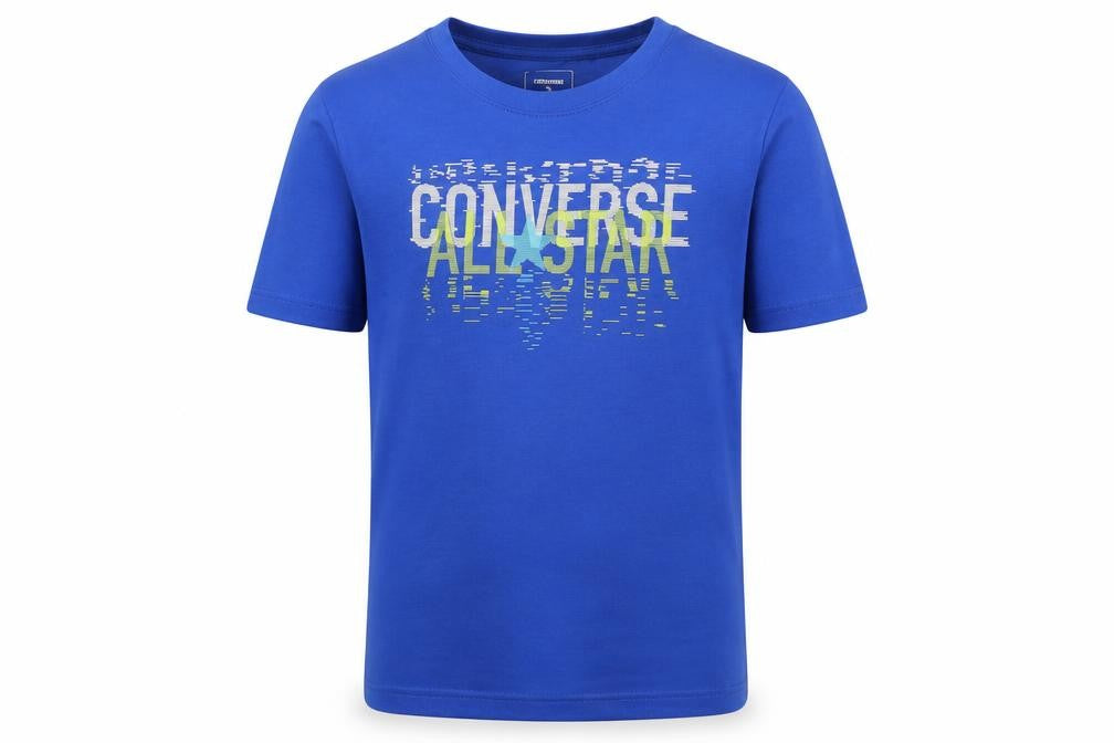 Converse Boys Blue XL 13-14 Years Graphic Logo Short Sleeve T-Shirt