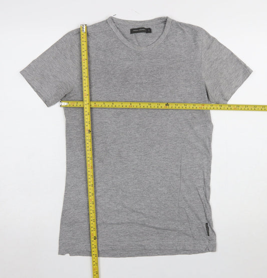French Connection Men's Grey Slim Fit Crew Neck Short Sleeve T-Shirt S