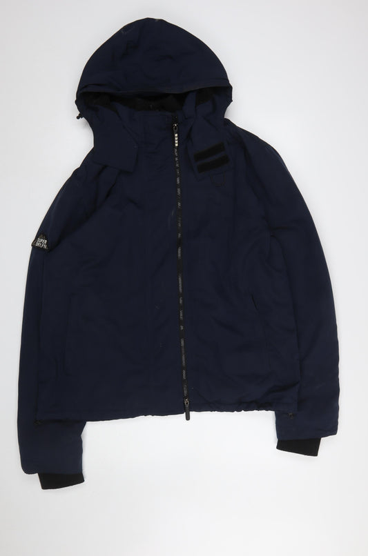 Superdry Men's Blue 3XL Hooded Puffer Jacket Winter Casual