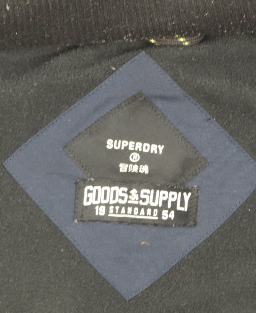 Superdry Men's Blue 3XL Hooded Puffer Jacket Winter Casual