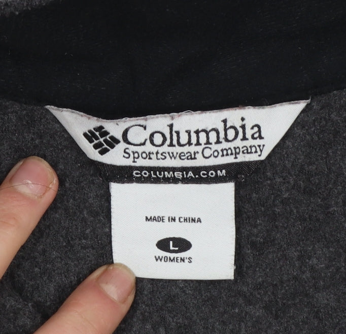 Columbia Women's Grey Fleece Zip-Up Waistcoat Bodywarmer Size L