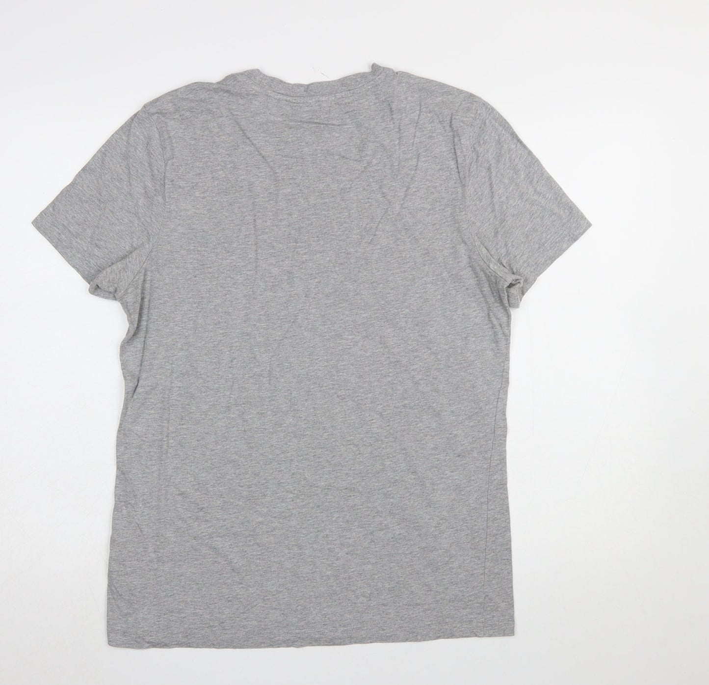 Reebok Men's Grey Crew Neck Short Sleeve Cotton T-Shirt M