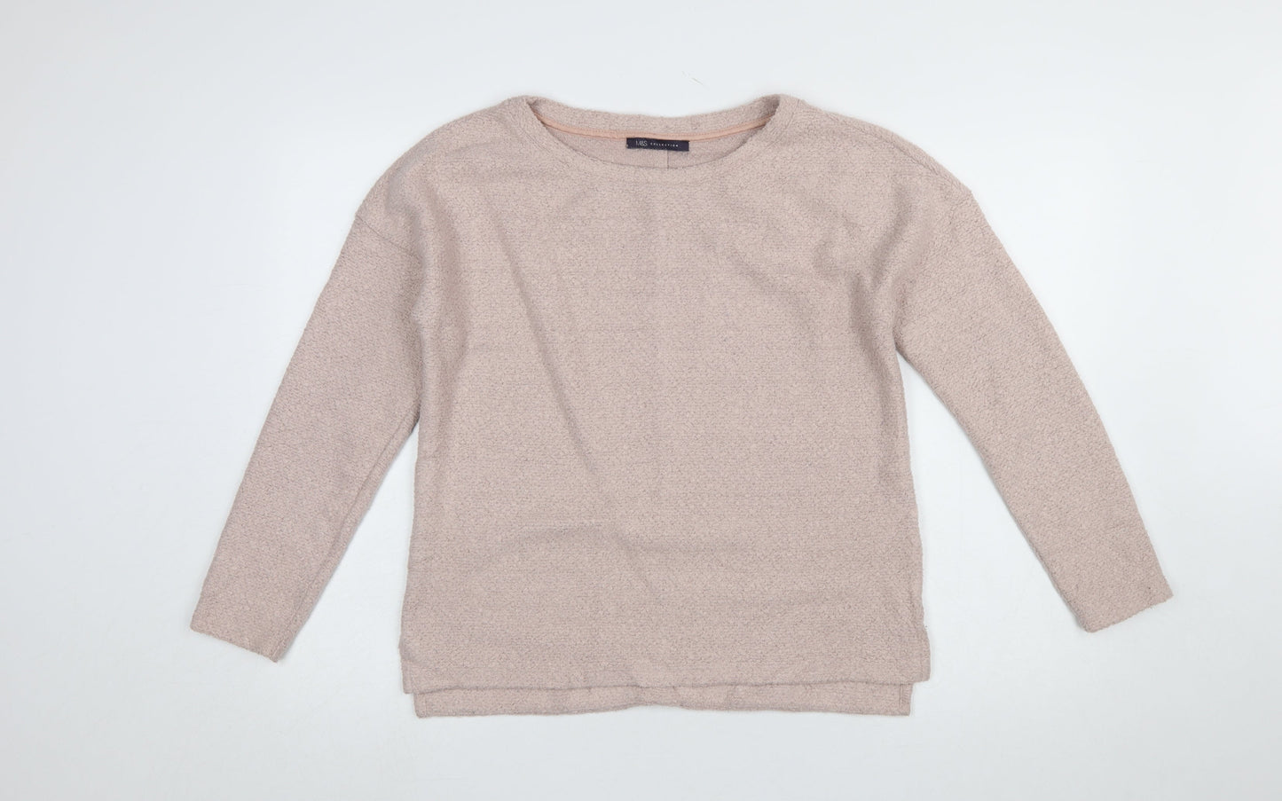 Marks and Spencer Womens Pink Long Sleeve Knit Blouse UK 12