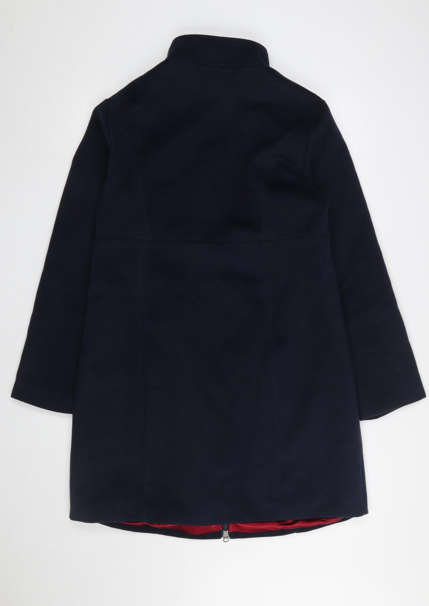 JoJo Maman Bébé Women's Blue Mid-Length Zip Coat UK 16