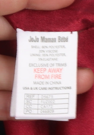 JoJo Maman Bébé Women's Blue Mid-Length Zip Coat UK 16