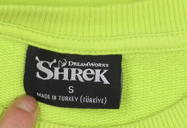Primark Women’s Green Shrek Graphic Sweatshirt Size S Crew Neck
