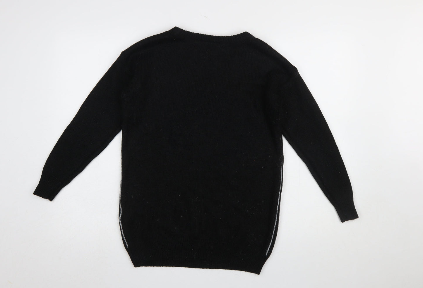 Disney Womens Black XS Mickey Mouse Knitted Pullover Jumper