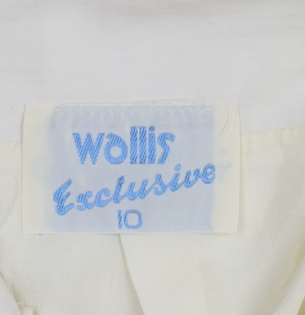 Wallis Women’s White High Waist Pencil Midi Skirt Size 10