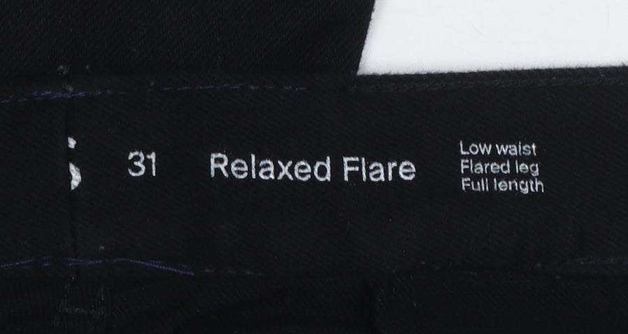 COS Women Black Low Rise Relaxed Flared Jeans Size 31