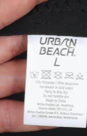 Urban Beach Mens Black & Grey Shorty Wetsuit L Neoprene Surfing