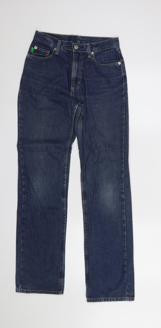 United Colors of Benetton Womens Blue Straight Jeans W26 L31