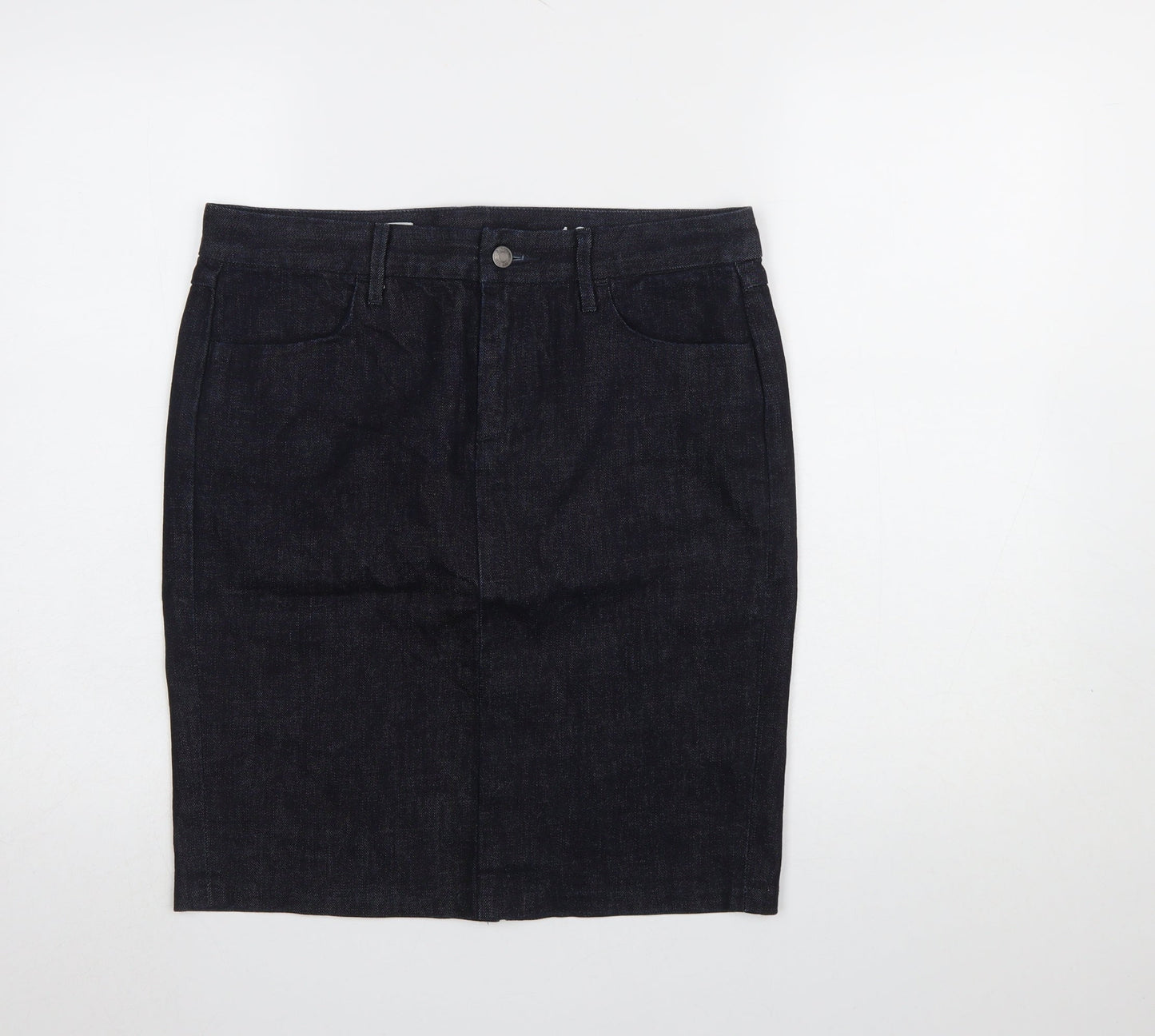 Gap Womens Blue Denim Pencil Skirt Size 10 Stretch Casual