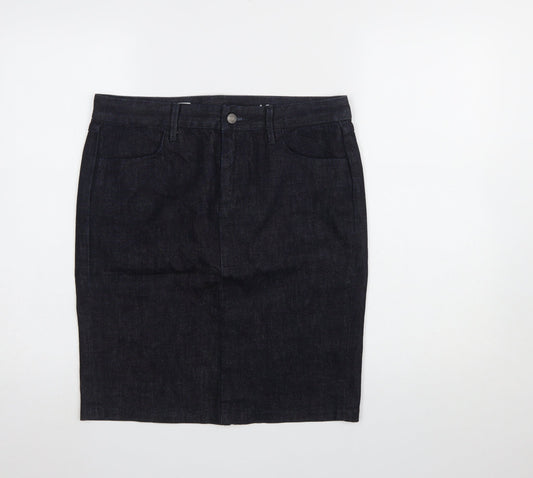 Gap Womens Blue Denim Pencil Skirt Size 10 Stretch Casual