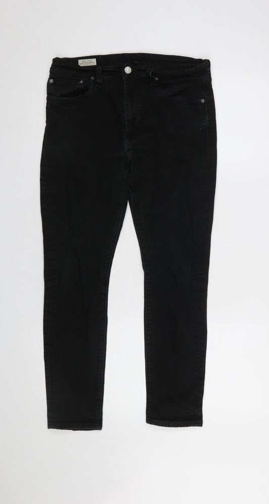 Levi's Premium Women's Black Skinny Jeans Size 14 Mid Rise Stretch Denim