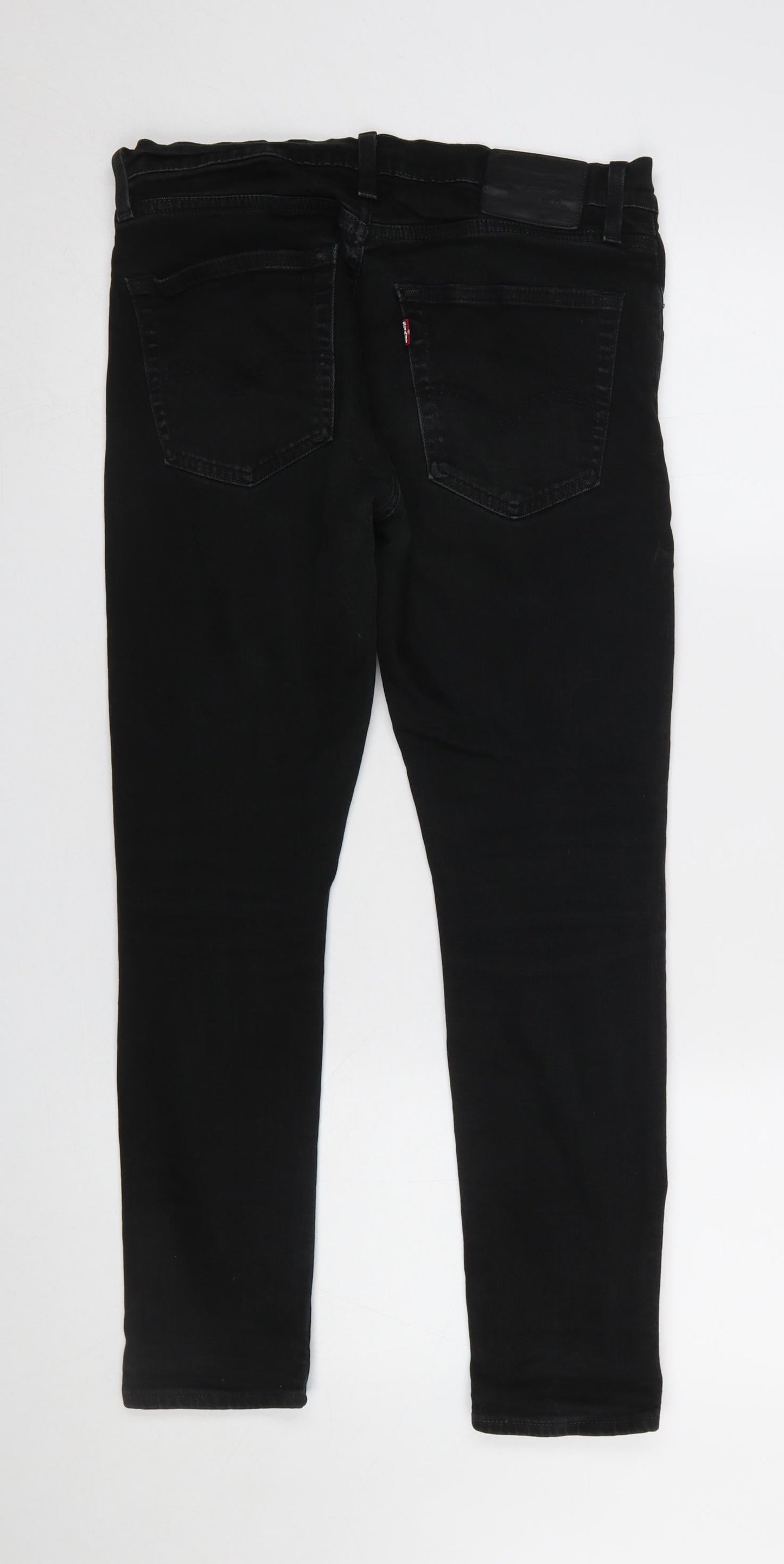 Levi's Premium Women's Black Skinny Jeans Size 14 Mid Rise Stretch Denim