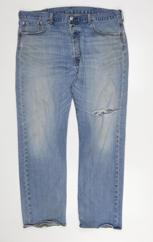 Levi’s Premium Men’s Blue Distressed Straight Jeans W38 L30