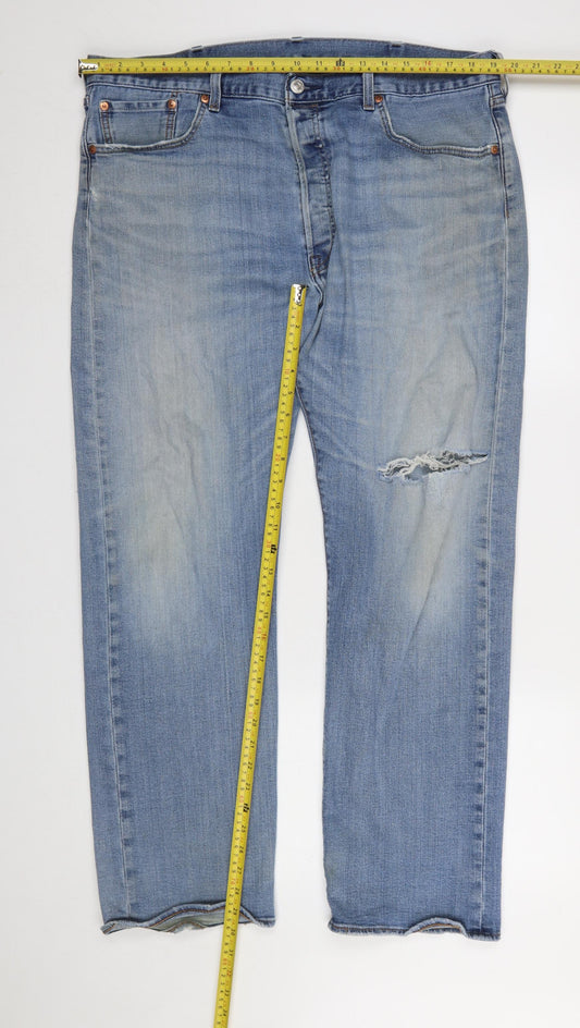 Levi’s Premium Men’s Blue Distressed Straight Jeans W38 L30