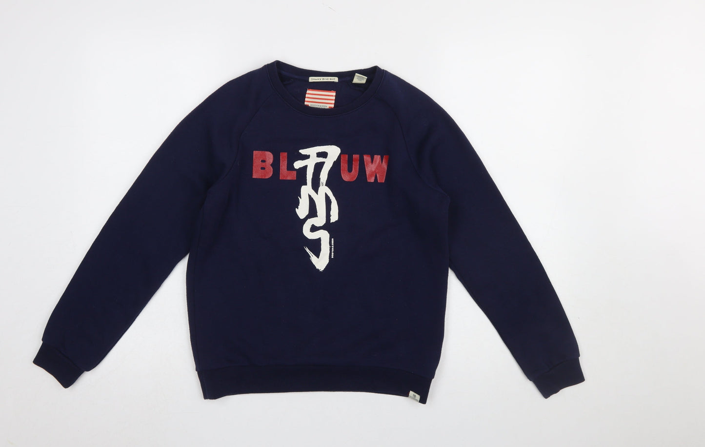 Scotch & Soda Girls Blue Logo Pullover Sweatshirt Size 12 Years