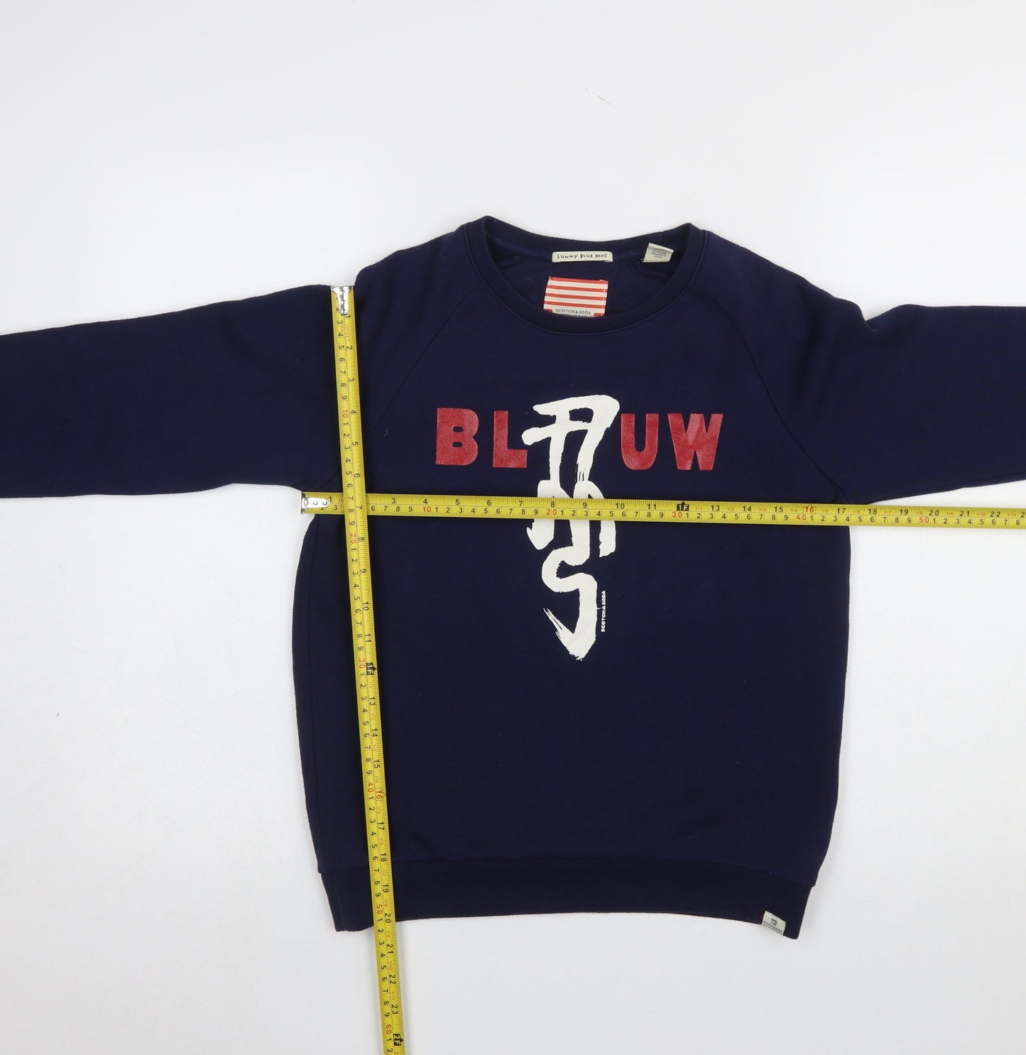 Scotch & Soda Girls Blue Logo Pullover Sweatshirt Size 12 Years