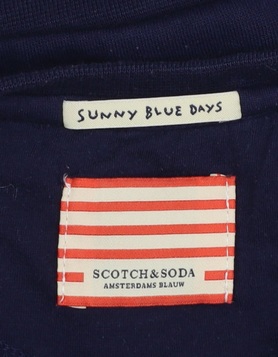 Scotch & Soda Girls Blue Logo Pullover Sweatshirt Size 12 Years