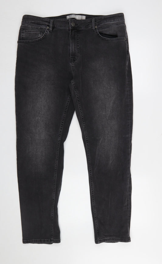 A-FRAME Men's Black Slim Fit Denim Jeans 38S