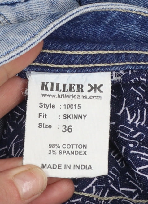 Killer Men’s Blue Skinny Mid Rise Denim Jeans Size 36