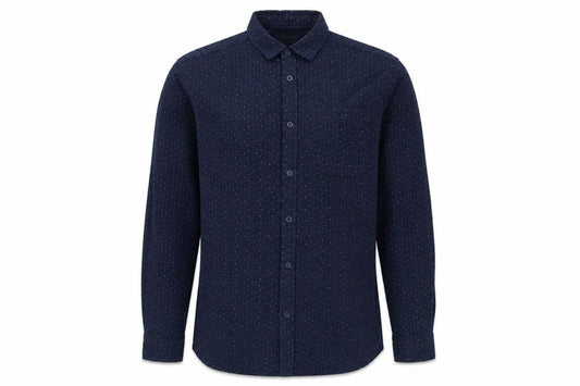 Jack & Jones Men’s Blue Polka Dot Corduroy Button-Up Shirt Size M