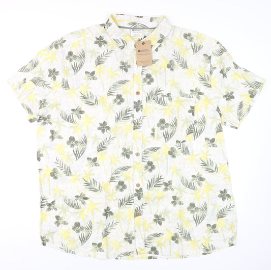 Mountain Warehouse Men's Multicoloured 3XL Hawaiian Cotton Short Sleeve Shirt