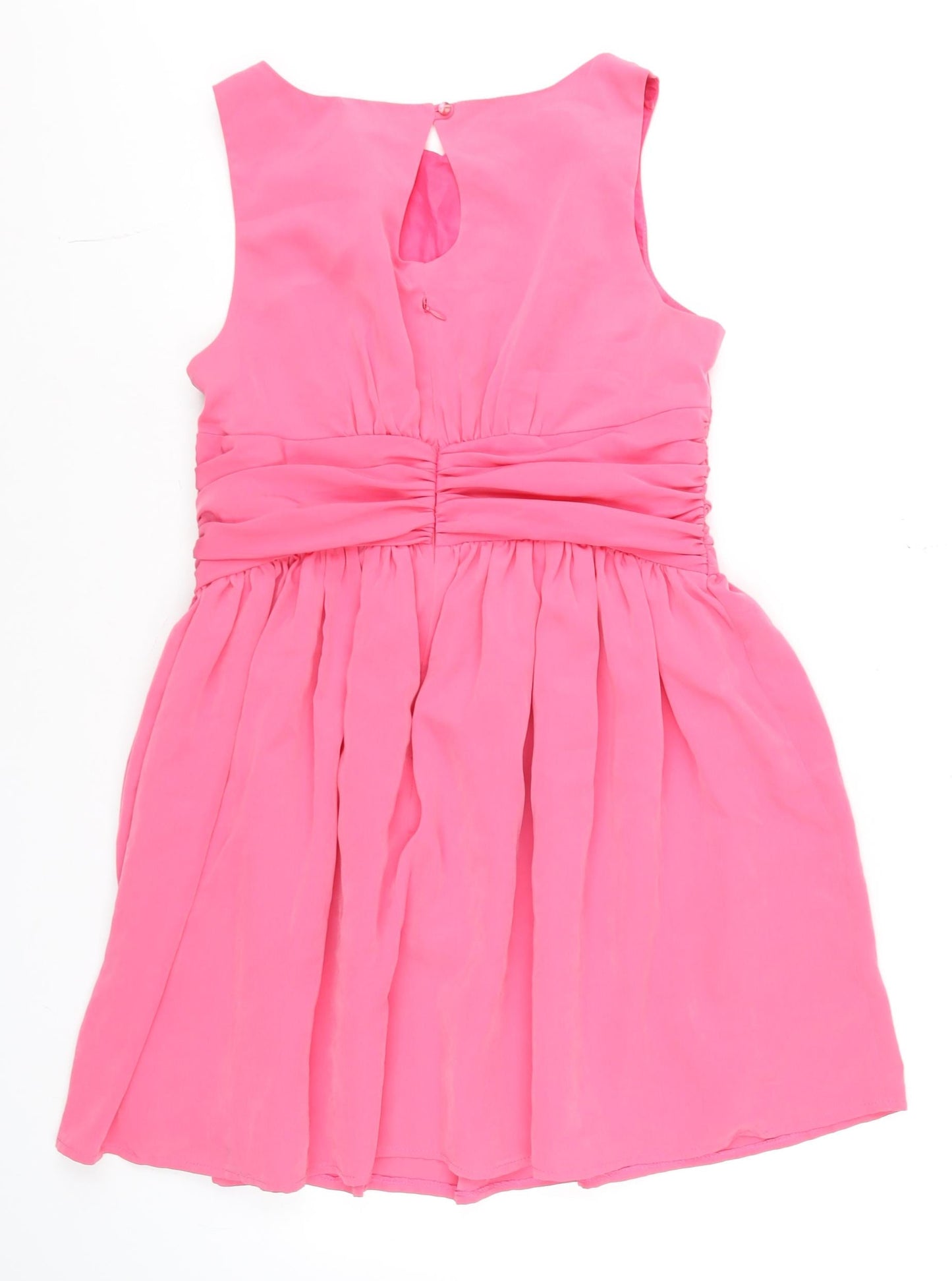 A|wear Women Pink Fit & Flare Knee Length Sleeveless Dress Size 14
