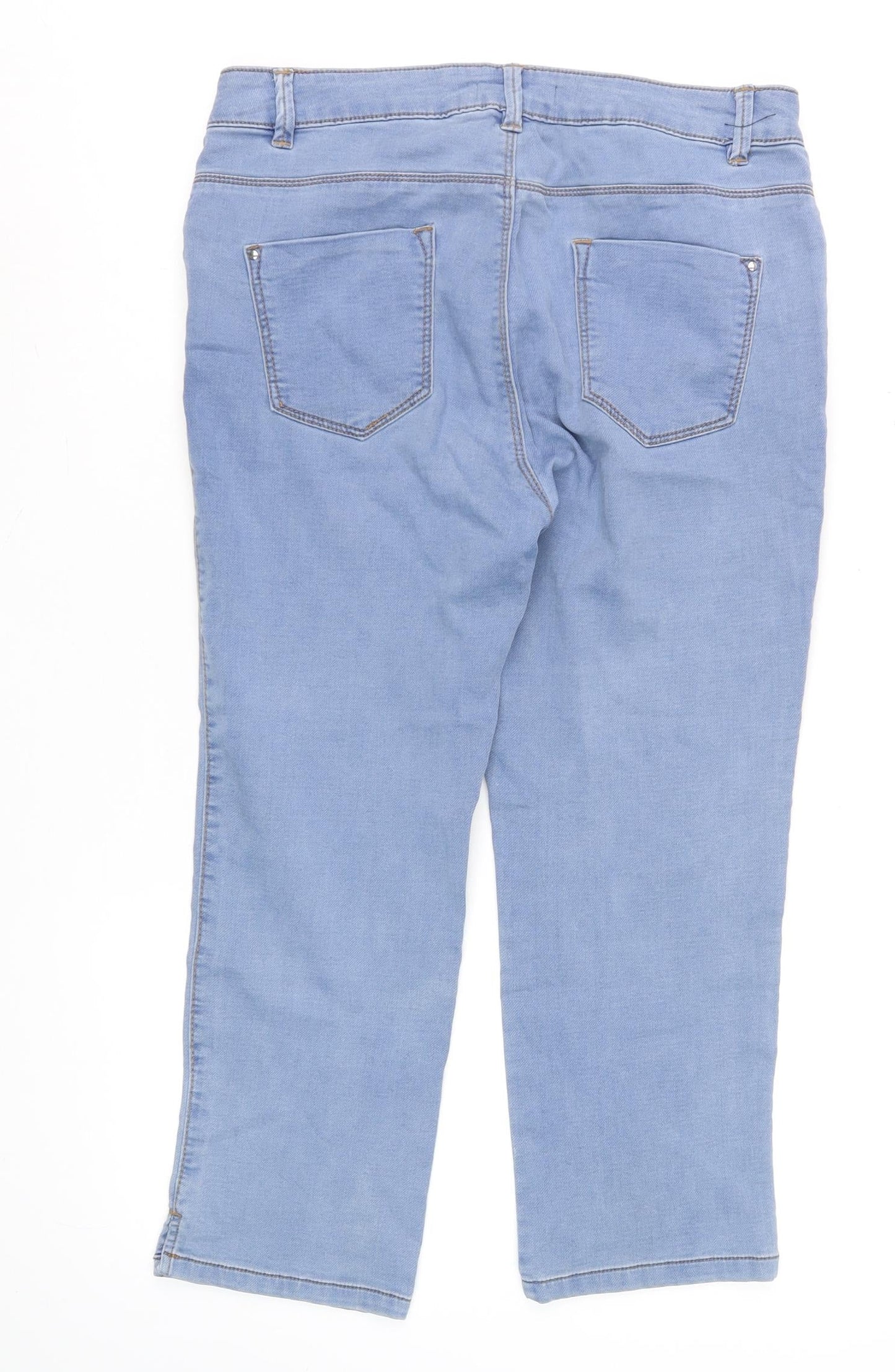 Dunnes Women Blue Size 12 Straight Leg Stretch Denim Jeans