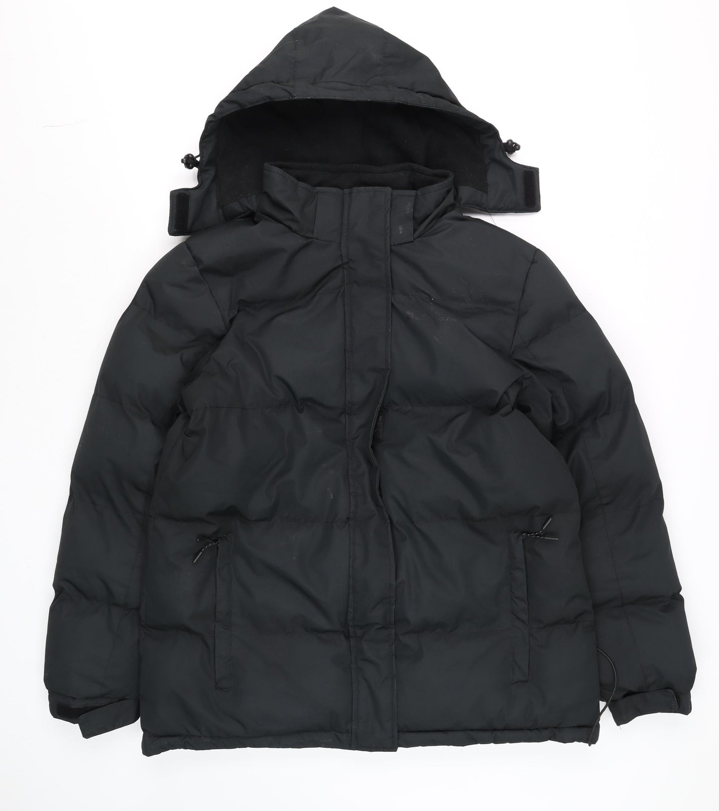 Mountain Warehouse Womens Black Puffer Jacket UK14 Hooded Water Resistant Winter Coat