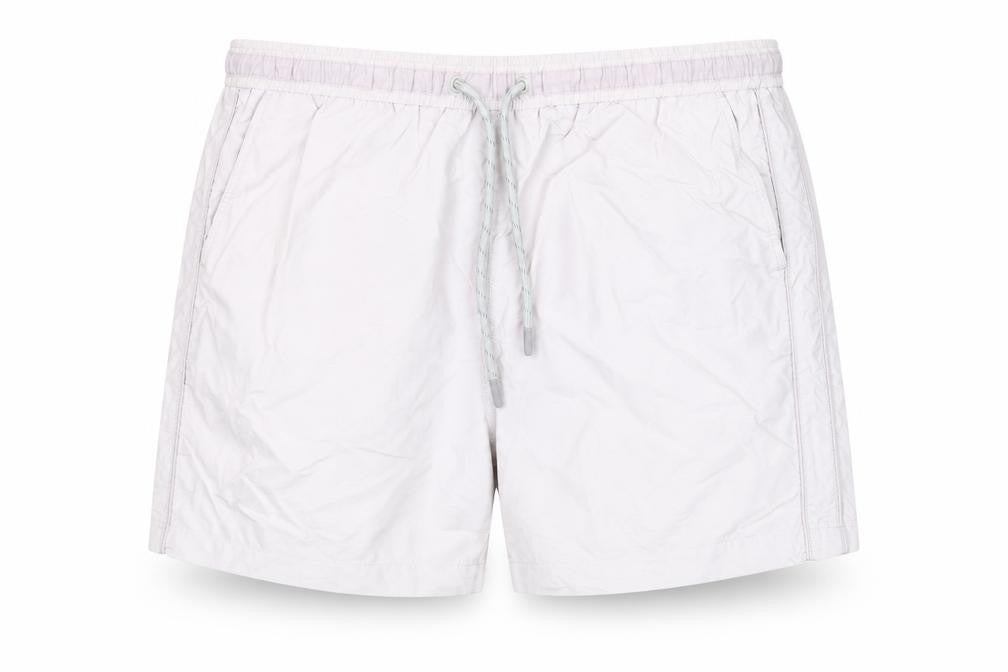 Front view of River Island Men’s Beige Swim Shorts L Elastic Waist Quick Dry