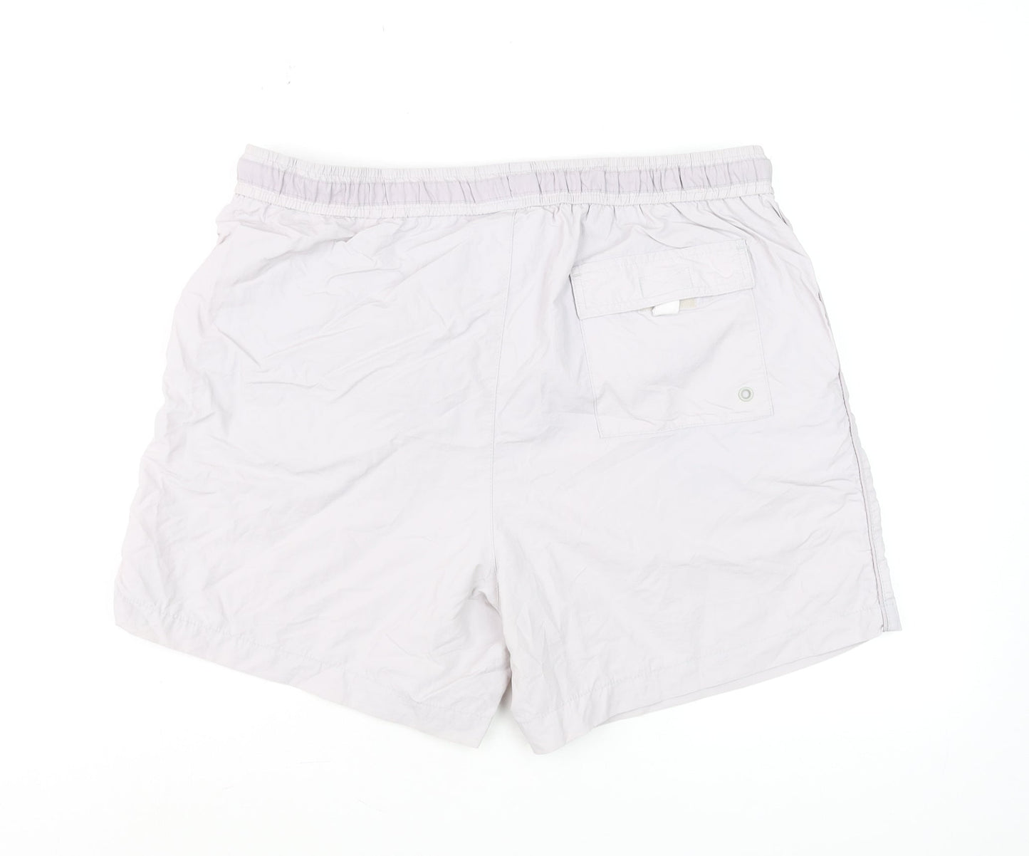 River Island Men’s Beige Swim Shorts L Elastic Waist Quick Dry