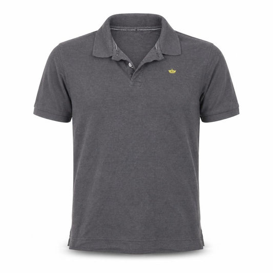 Industrialize Men's Grey Cotton Blend Short Sleeve Polo Shirt M