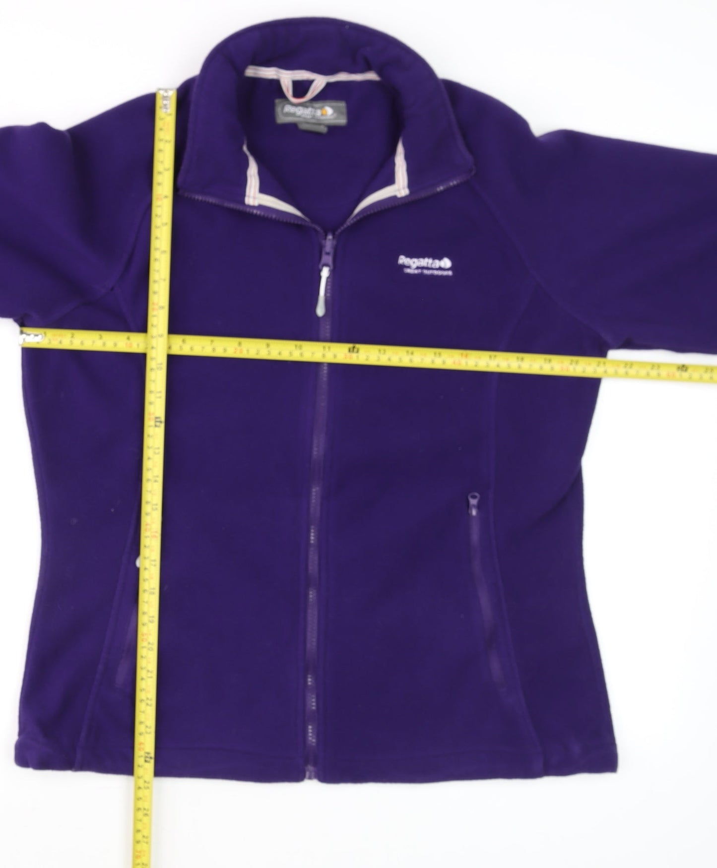 Regatta Women Purple Full Zip Fleece Sweatshirt UK 16 Outdoor Warm Layer