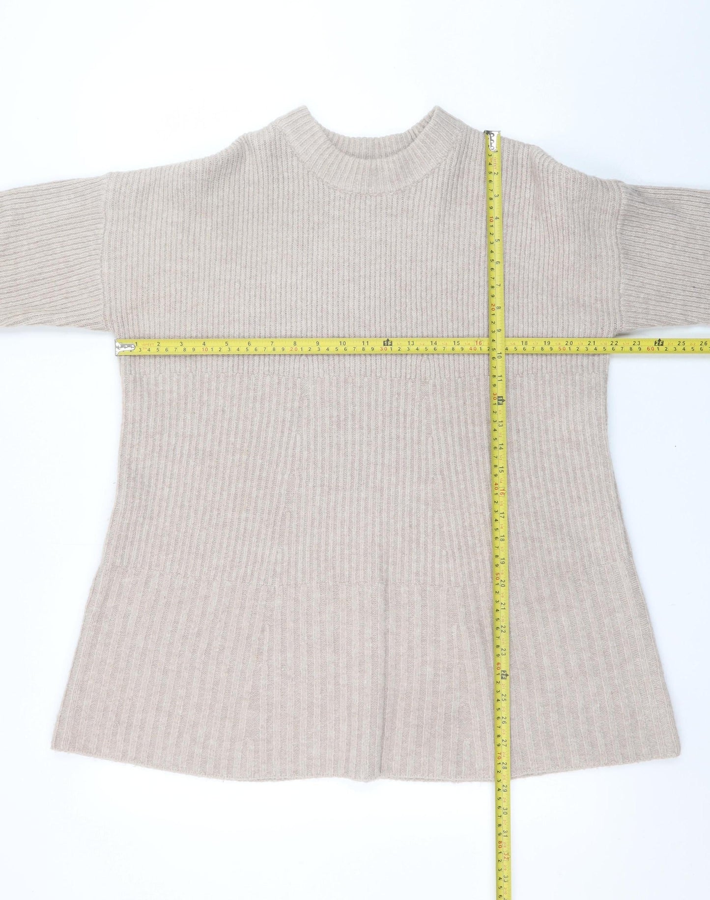 Very Women Beige Size 12 Jumper Dress Long Sleeve Knitwear